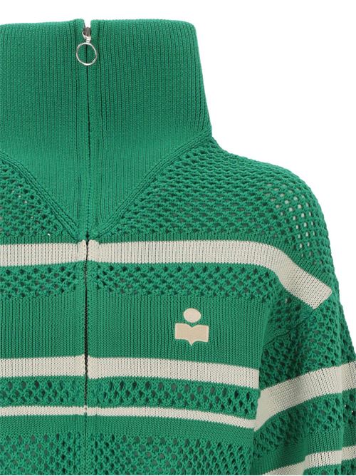 Maglione in maglia aperta verde MARANT ETOILE | CA0062FAB1L10E60ED